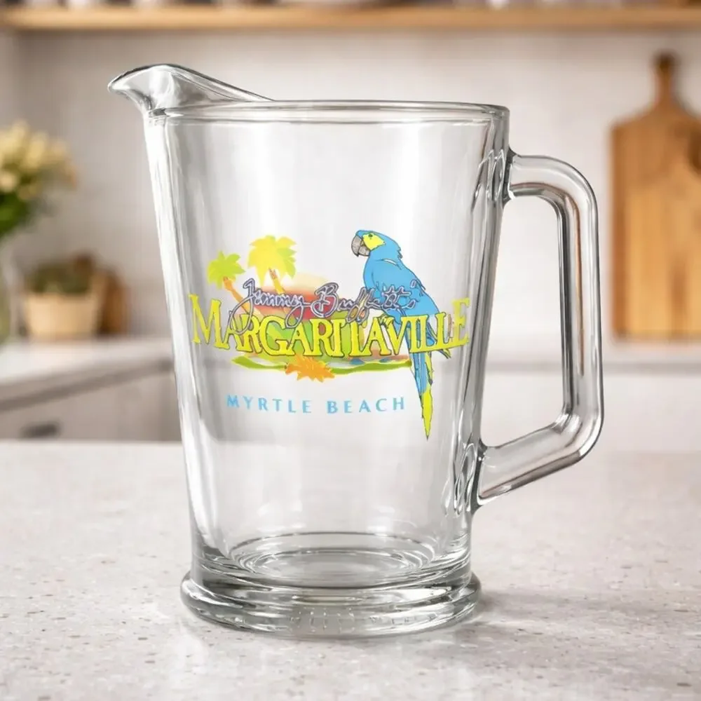 Margaritaville Myrtle Beach Glass Margarita Pitcher Jimmy Buffett‎ Barware